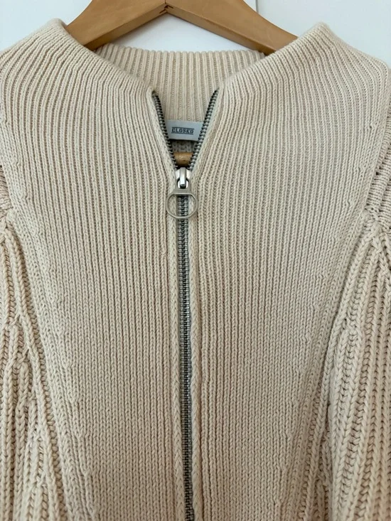 Closed Cream Ribbed Knit Sweater - Picture 2 of 7